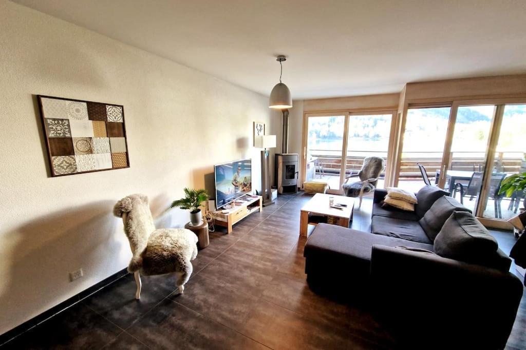 Superbe Appartement Champex-Lac Avec Piscine Et Sauna Luaran gambar